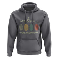 Retro Fingerprint Autism Awareness Hoodie Each Print Tells A Different Story