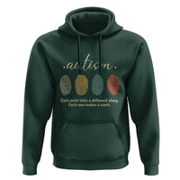 Retro Fingerprint Autism Awareness Hoodie Each Print Tells A Different Story