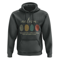 Retro Fingerprint Autism Awareness Hoodie Each Print Tells A Different Story