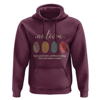 Retro Fingerprint Autism Awareness Hoodie Each Print Tells A Different Story