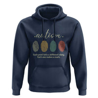 Retro Fingerprint Autism Awareness Hoodie Each Print Tells A Different Story
