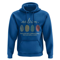 Retro Fingerprint Autism Awareness Hoodie Each Print Tells A Different Story