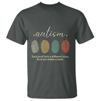 Retro Fingerprint Autism Awareness T Shirt Each Print Tells A Different Story