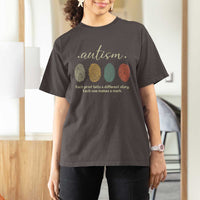 Retro Fingerprint Autism Awareness T Shirt For Women Each Print Tells A Different Story