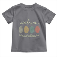 Retro Fingerprint Autism Awareness Toddler T Shirt Each Print Tells A Different Story