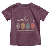 Retro Fingerprint Autism Awareness Toddler T Shirt Each Print Tells A Different Story