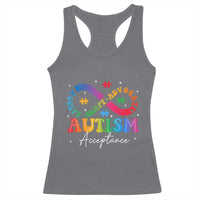 Autism Awareness Acceptance Racerback Tank Top Infinity Symbol Neurodiversity