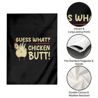 Guess What Chicken Butt Garden Flag Funny Chicken Farmer Farming - Wonder Print Shop