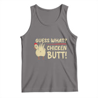 Guess What Chicken Butt Tank Top Funny Chicken Farmer Farming - Wonder Print Shop