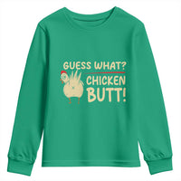 Guess What Chicken Butt Youth Sweatshirt Funny Chicken Farmer Farming - Wonder Print Shop