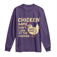 Funny Chicken Game Dont Look At The Chicken Long Sleeve Shirt - Wonder Print Shop