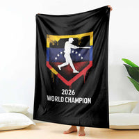 Venezuela Baseball 2026 Throw Blanket Venezuelan Flag Baseball Fan Gift