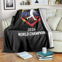 Venezuela Baseball 2026 Throw Blanket Venezuelan Flag Baseball Fan Gift