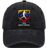 Venezuela Baseball 2026 Washed Cotton Baseball Cap Venezuelan Flag Baseball Fan Gift