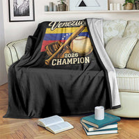Venezuela Baseball 2026 Throw Blanket Champions Vintage Venezuelan Flag Baseball Fan Gift