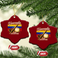Venezuela Baseball 2026 Ceramic Ornament Champions Vintage Venezuelan Flag Baseball Fan Gift
