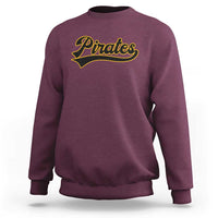 Vintage Pirates Sweatshirt Varsity Script Retro Sports Jersey Style Baseball Fans