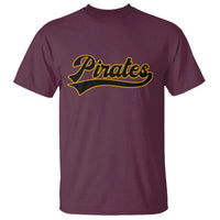 Vintage Pirates T Shirt Varsity Script Retro Sports Jersey Style Baseball Fans