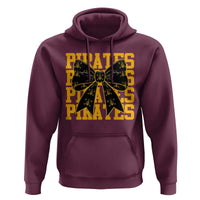 Pirates Coquette Bow Hoodie Retro Sports Style Pirate Skull