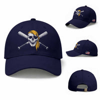 Baseball Pirate Skull Baseball Cap Retro Vintage Cross Baseball Bats