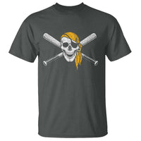 Baseball Pirate Skull T Shirt Retro Vintage Cross Baseball Bats
