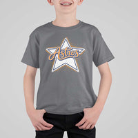Vintage Astro Script Name Sports Style T Shirt For Kid Retro Baseball Fans