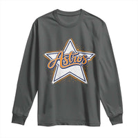 Vintage Astro Script Name Sports Style Long Sleeve Shirt Retro Baseball Fans