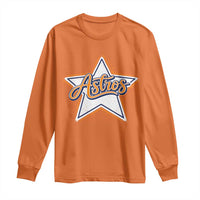 Vintage Astro Script Name Sports Style Long Sleeve Shirt Retro Baseball Fans