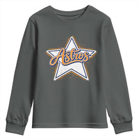 Vintage Astro Script Name Sports Style Youth Sweatshirt Retro Baseball Fans