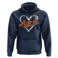 Vintage Astro Name Sports Style Hoodie Varsity Script Vintage Baseball Heart Graphic