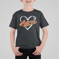 Vintage Astro Name Sports Style T Shirt For Kid Varsity Script Vintage Baseball Heart Graphic