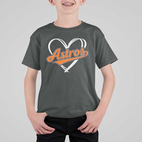 Vintage Astro Name Sports Style T Shirt For Kid Varsity Script Vintage Baseball Heart Graphic