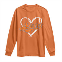 Vintage Astro Name Sports Style Long Sleeve Shirt Varsity Script Vintage Baseball Heart Graphic