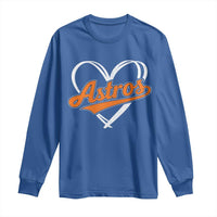 Vintage Astro Name Sports Style Long Sleeve Shirt Varsity Script Vintage Baseball Heart Graphic