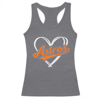 Vintage Astro Name Sports Style Racerback Tank Top Varsity Script Vintage Baseball Heart Graphic