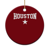 Vintage Houston Ceramic Ornament Retro Texas Throwback Athletic Sports Style 80s 90s