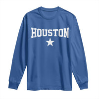 Vintage Houston Long Sleeve Shirt Retro Texas Throwback Athletic Sports Style 80s 90s