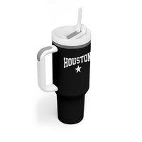 Vintage Houston Tumbler With Handle Retro Texas Throwback Athletic Sports Style 80s 90s