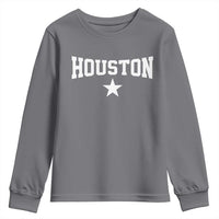 Vintage Houston Youth Sweatshirt Retro Texas Throwback Athletic Sports Style 80s 90s