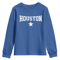 Vintage Houston Youth Sweatshirt Retro Texas Throwback Athletic Sports Style 80s 90s