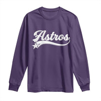 Vintage Astro Script Name Long Sleeve Shirt Texas Vintage Sports Jersey Style 80s 90s
