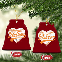 Retro Astro Script Name Ceramic Ornament Baseball Heart Vintage Sports Fans