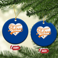 Retro Astro Script Name Ceramic Ornament Baseball Heart Vintage Sports Fans