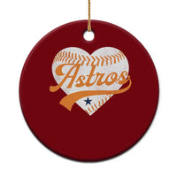 Retro Astro Script Name Ceramic Ornament Baseball Heart Vintage Sports Fans