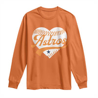 Retro Astro Script Name Long Sleeve Shirt Baseball Heart Vintage Sports Fans