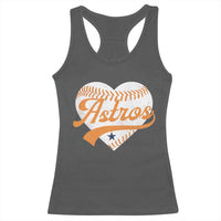 Retro Astro Script Name Racerback Tank Top Baseball Heart Vintage Sports Fans