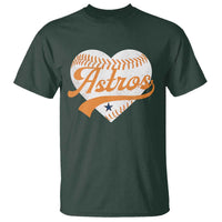 Retro Astro Script Name T Shirt Baseball Heart Vintage Sports Fans