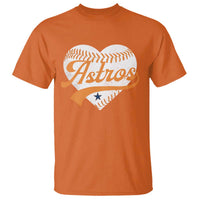 Retro Astro Script Name T Shirt Baseball Heart Vintage Sports Fans