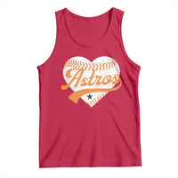 Retro Astro Script Name Tank Top Baseball Heart Vintage Sports Fans