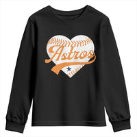Retro Astro Script Name Youth Sweatshirt Baseball Heart Vintage Sports Fans